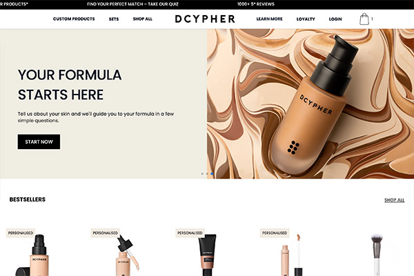 The homepage of DCYPHER
